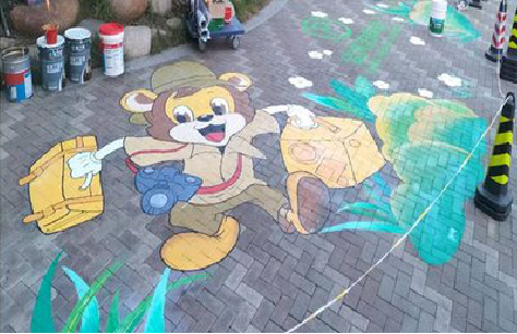 丽江夏季画地面彩绘会遇到的问题