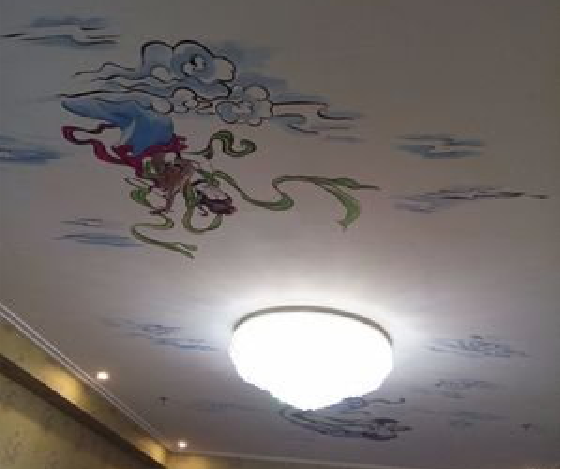 丽江如何快速绘制天花板上的手绘墙？